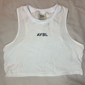 AYBL white crop top in small